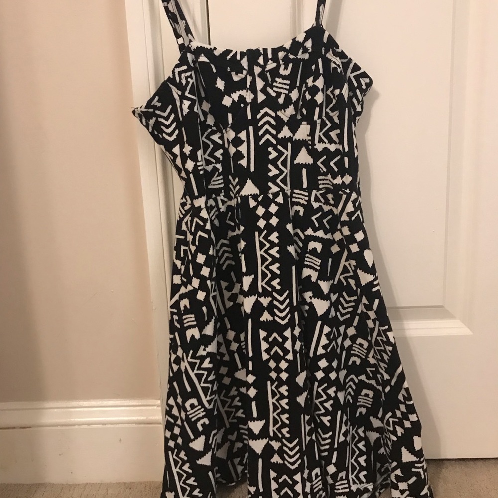 Black and white Aztec dress